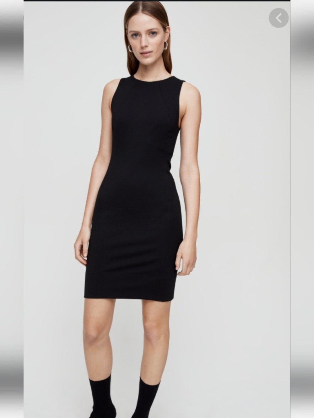 Babaton Black Sleeveless Mini Sheath Dress